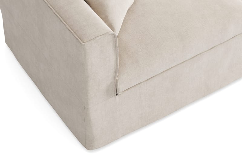 Travstad 3-sits Bäddsoffa med HVILA Bäddmadrass 140x200 cm Polyesterskum Vändbar Sommar & Vintersida och Tvättbar klädsel - Beige/Vit - Products - Möbler - Soffa - Bäddsoffa - 3 sits bäddsoffa