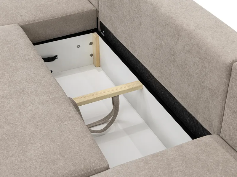 Uppland Bäddsoffa Dubbeldivan 5-sits - Beige - Products - Möbler - Soffa - Bäddsoffa - U bäddsoffa