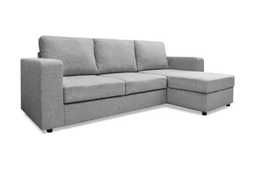 Verona Djup Bäddsoffa 3 sits med Divan Vändbar - Ljusgrå - Products - Möbler - Soffa - Bäddsoffa - Bäddsoffa divan