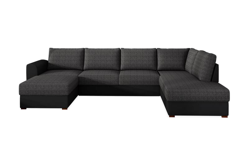 Wilma 6-sits Bäddsoffa - Mörkgrå/Svart - Products - Möbler - Soffa - Bäddsoffa - Bäddsoffa längsbäddad