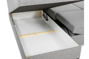 Wilma Hörnsoffa Vänster - Grå/Vit - Products - Möbler - Soffa - Bäddsoffa - Bäddsoffa divan