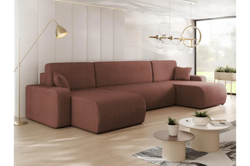 Barile Soffa Dubbeldivan 4-sits - Rosa - Products - Möbler - Soffa - U-soffa