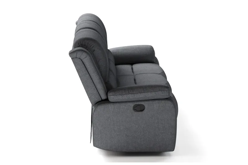 Norbo Reclinersoffa - Fällbar soffa 3-sits - Biosoffa i Tyg - Mörkgrå - Products - Möbler - Soffa - Biosoffa & reclinersoffa - 3 sits biosoffa & reclinersoffa