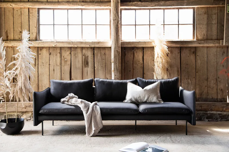 Brunskär Soffa 3-sits Svart - Vind - Products - Möbler - Soffa - 3 sits soffa