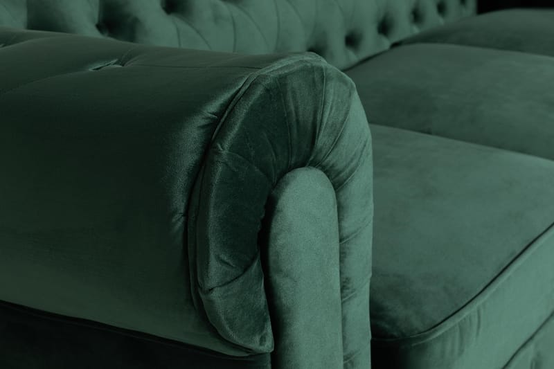 Chesterfield Lyx 3 sits Sammetssoffa - Djup soffa - Grön - Products - Möbler - Soffa - Chesterfield soffa