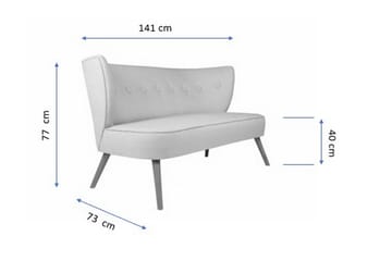 Clivocast 2-Sits Soffa - Grå - Products - Möbler - Soffa - 2 sits soffa
