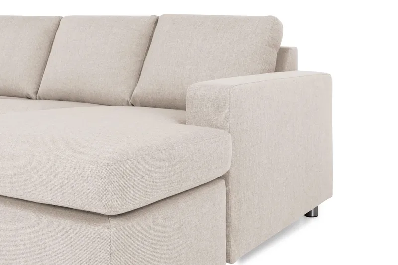 Crazy 5-sits Vänstervänd U-formad X-Large Soffa med Divan och Schäslong i Tyg - Beige - Products - Möbler - Soffa - U-soffa