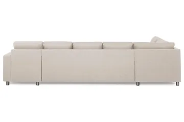 Crazy 5-sits Vänstervänd U-formad X-Large Soffa med Divan och Schäslong i Tyg - Beige - Products - Möbler - Soffa - U-soffa