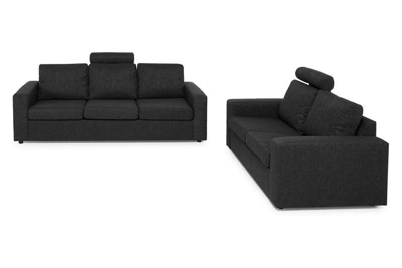 Crazy Soffgrupp 3-sits + 2-sits Tygsoffa - Antracit - Products - Möbler - Soffa - Soffgrupp