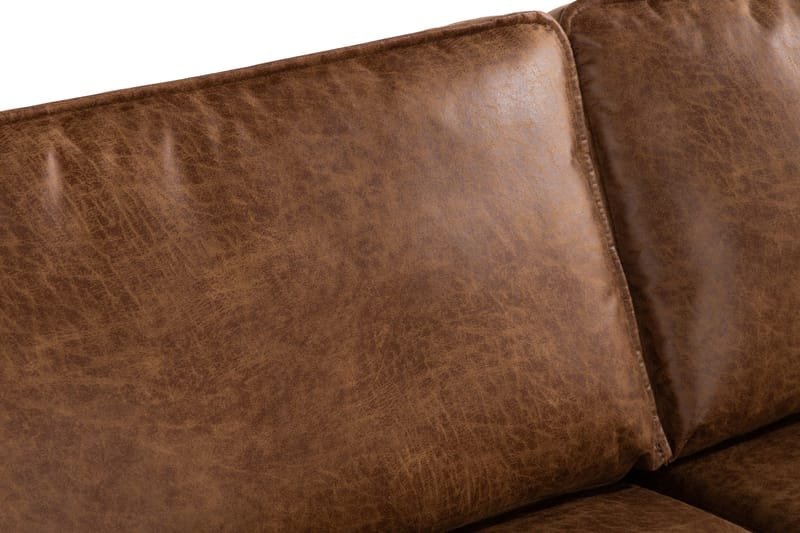 Akron 2,5-sits Soffa med Schäslong Höger läder - Brun - Products - Möbler - Soffa - Divansoffa & schäslongsoffa - 2 sits soffa med divan