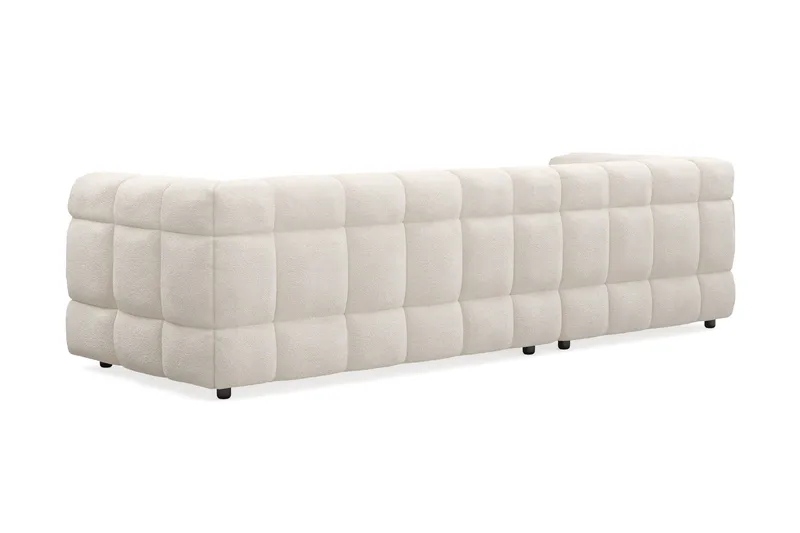 Elise 4-sits Bubblig Soffa med Divan Vänster - Beige Teddy - Products - Möbler - Soffa - Divansoffa & schäslongsoffa - 4 sits soffa med divan