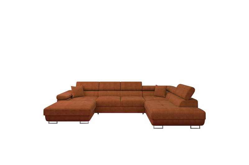 Gabina Soffa med Divan och Schäslong 4-sits, Orange