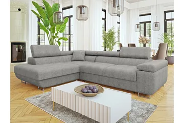 Gabina Soffa med Schäslong 3-sits - Grå - Products - Möbler - Soffa - Divansoffa & schäslongsoffa - 3 sits soffa med divan