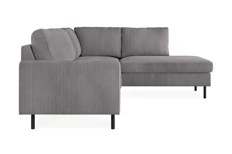 Peppe 4-sits Högervänd L-formad Schäslongsoffa i Manchester - Mörkgrå - Products - Möbler - Soffa - Divansoffa & schäslongsoffa - 4 sits soffa med divan