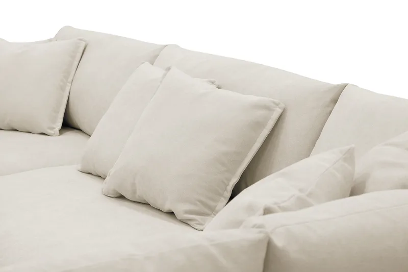 Rossita Lyx 4-sits Extra djup Soffa med Schäslong Höger - Beige Tyg - Products - Möbler - Soffa - Divansoffa & schäslongsoffa - 4 sits soffa med divan