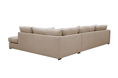 Rossita Lyx 4-sits Extra djup Soffa med Schäslong Höger - Beige Tyg - Products - Möbler - Soffa - Divansoffa & schäslongsoffa - 4 sits soffa med divan