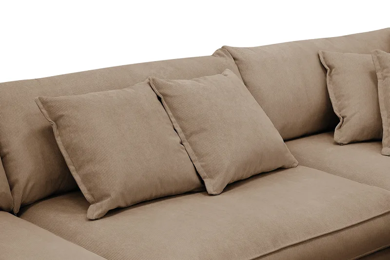 Rossita Lyx 4-sits Extra djup Soffa med Schäslong Höger - Brun Manchester - Products - Möbler - Soffa - Divansoffa & schäslongsoffa - 4 sits soffa med divan