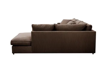 Rossita Lyx 4-sits Extra djup Soffa med Schäslong Höger - Brun Manchester - Products - Möbler - Soffa - Divansoffa & schäslongsoffa - 4 sits soffa med divan
