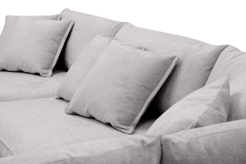 Rossita Lyx 4-sits Extra djup Soffa med Schäslong Höger - Grå Chenille - Products - Möbler - Soffa - Divansoffa & schäslongsoffa - 4 sits soffa med divan