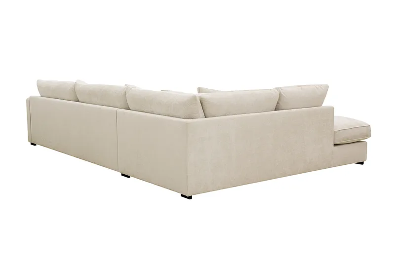 Rossita Lyx 4-sits Extra djup Soffa med Schäslong Vänster - Beige Chenille - Products - Möbler - Soffa - Divansoffa & schäslongsoffa - 4 sits soffa med divan