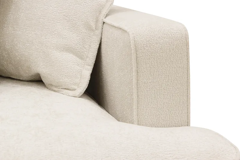 Rossita Lyx 4-sits Extra djup Soffa med Schäslong Vänster - Beige Chenille - Products - Möbler - Soffa - Divansoffa & schäslongsoffa - 4 sits soffa med divan