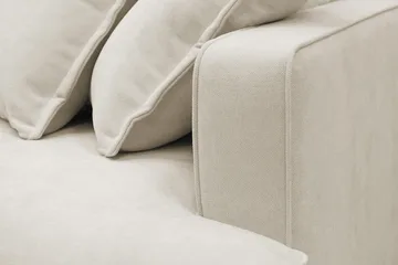 Rossita Lyx 4-sits Extra djup Soffa med Schäslong Vänster - Beige Tyg - Products - Möbler - Soffa - Divansoffa & schäslongsoffa - 4 sits soffa med divan