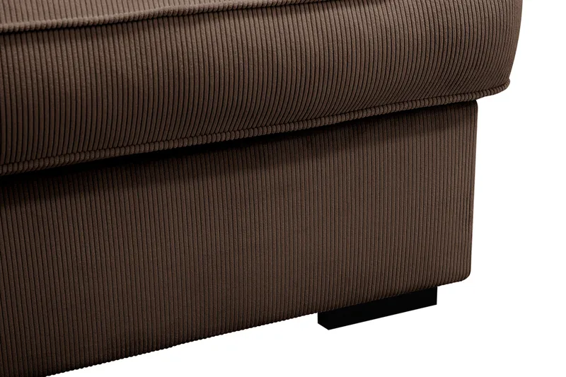 Rossita Lyx 4-sits Extra djup Soffa med Schäslong Vänster - Brun Manchester - Products - Möbler - Soffa - Divansoffa & schäslongsoffa - 4 sits soffa med divan