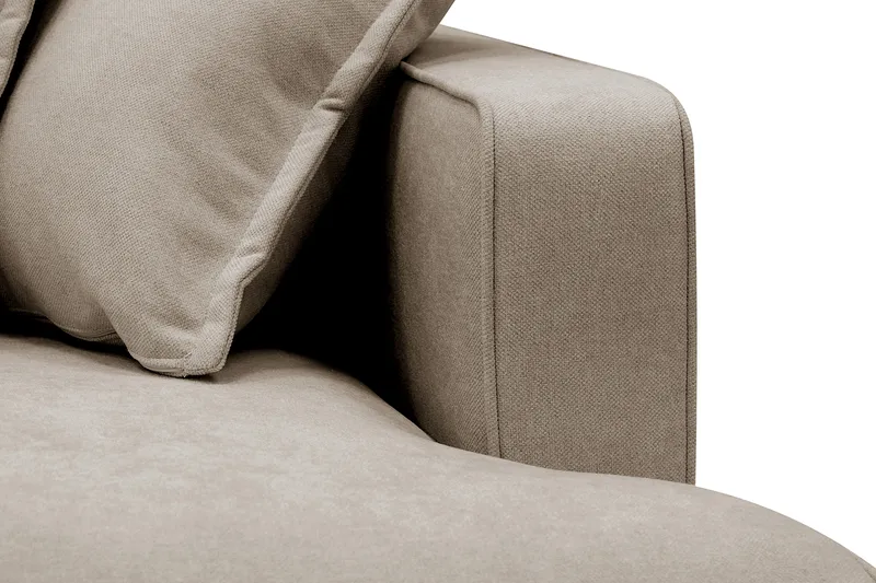 Rossita Lyx 4-sits Extra djup Soffa med Schäslong Vänster - Brun Tyg - Products - Möbler - Soffa - Divansoffa & schäslongsoffa - 4 sits soffa med divan