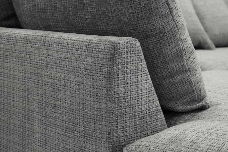 Rossita Lyx 4-sits Extra djup Soffa med Schäslong Vänster - Grå Chenille - Products - Möbler - Soffa - Divansoffa & schäslongsoffa - 4 sits soffa med divan