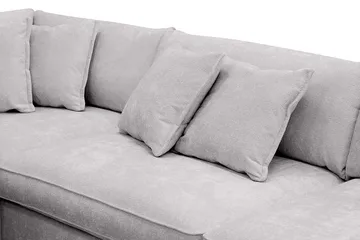 Rossita Lyx 4-sits Extra djup Soffa med Schäslong Vänster - Grå Chenille - Products - Möbler - Soffa - Divansoffa & schäslongsoffa - 4 sits soffa med divan