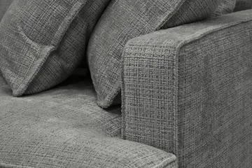 Rossita Lyx 4-sits Extra djup Soffa med Schäslong Vänster - Grå Chenille - Products - Möbler - Soffa - Divansoffa & schäslongsoffa - 4 sits soffa med divan