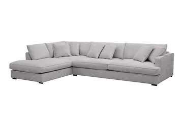Rossita Lyx 4-sits Extra djup Soffa med Schäslong Vänster - Grå Chenille - Products - Möbler - Soffa - Divansoffa & schäslongsoffa - 4 sits soffa med divan