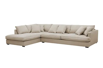 Rossita Lyx 4-sits Extra djup Soffa med Schäslong Vänster - Greige Manchester - Products - Möbler - Soffa - Divansoffa & schäslongsoffa - 4 sits soffa med divan