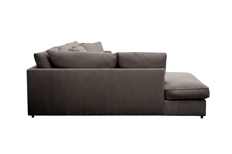 Rossita Lyx 4-sits Extra djup Soffa med Schäslong Vänster - Mörkgrå Manchester - Products - Möbler - Soffa - Divansoffa & schäslongsoffa - 4 sits soffa med divan