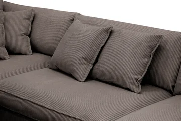 Rossita Lyx 4-sits Extra djup Soffa med Schäslong Vänster - Mörkgrå Manchester - Products - Möbler - Soffa - Divansoffa & schäslongsoffa - 4 sits soffa med divan