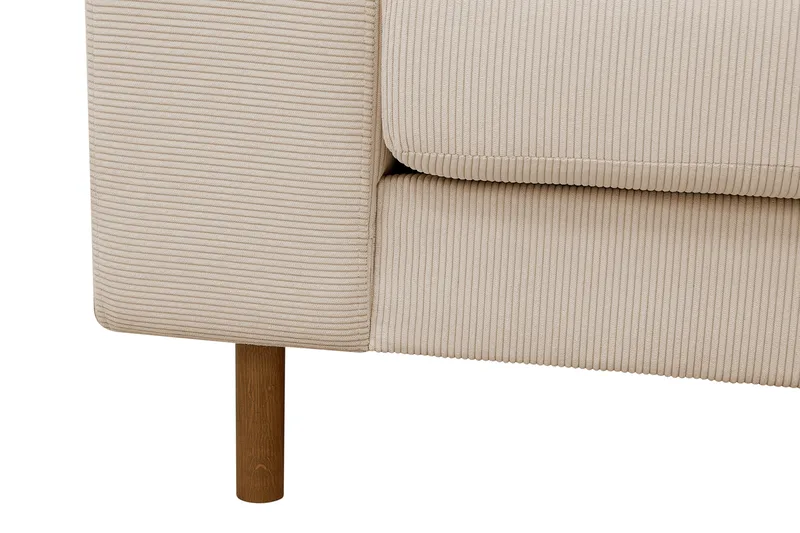 Scandi Djup 4-sits Soffa med Schäslong Höger i Manchester - Beige - Products - Möbler - Soffa - Divansoffa & schäslongsoffa - 4 sits soffa med divan