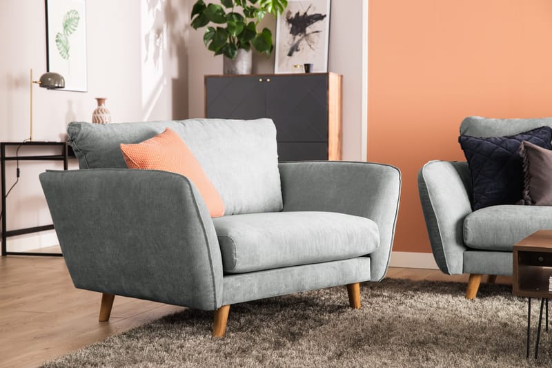 Trend Lyx 4-sits Vänstervänd L-formad Schäslongsoffa i Tyg - Grå - Products - Möbler - Soffa - Divansoffa & schäslongsoffa - 4 sits soffa med divan