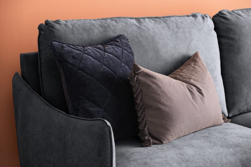 Trend Lyx Schäslongsoffa Vänster - Mörkgrå/Ek - Products - Möbler - Soffa - Divansoffa & schäslongsoffa - 4 sits soffa med divan