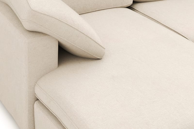 Visby 4-sits L-formad Djup Vändbar Soffa med Divan i Tyg - Beige - Products - Möbler - Soffa - Divansoffa & schäslongsoffa - 4 sits soffa med divan