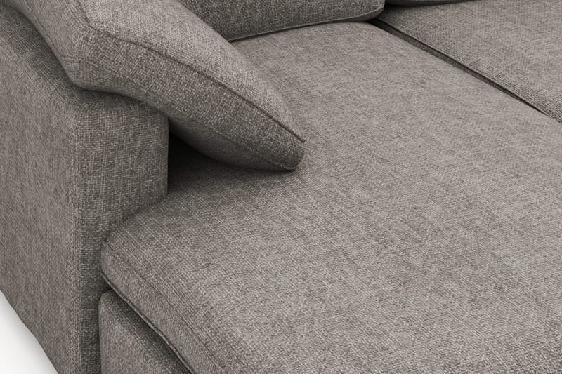 Visby 4-sits L-formad Djup Vändbar Soffa med Divan i Tyg - Grå - Products - Möbler - Soffa - Divansoffa & schäslongsoffa - 4 sits soffa med divan