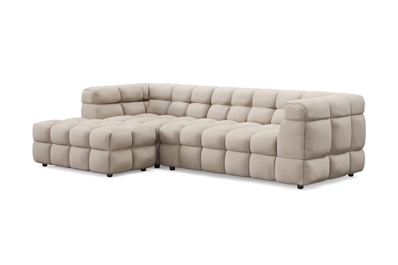 Elise Bubblig Soffgrupp 4-sits Divansoffa Vänster + Fåtölj - Beige - Products - Möbler - Soffa - Soffgrupp