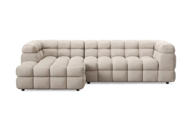 Elise Bubblig Soffgrupp 4-sits Divansoffa Vänster + Fåtölj - Beige - Products - Möbler - Soffa - Soffgrupp