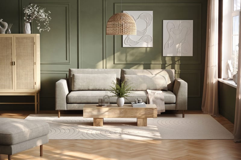 Florenz 3-sits Soffa i Chenille - Grå / Beige - Products - Möbler - Soffa - 3 sits soffa