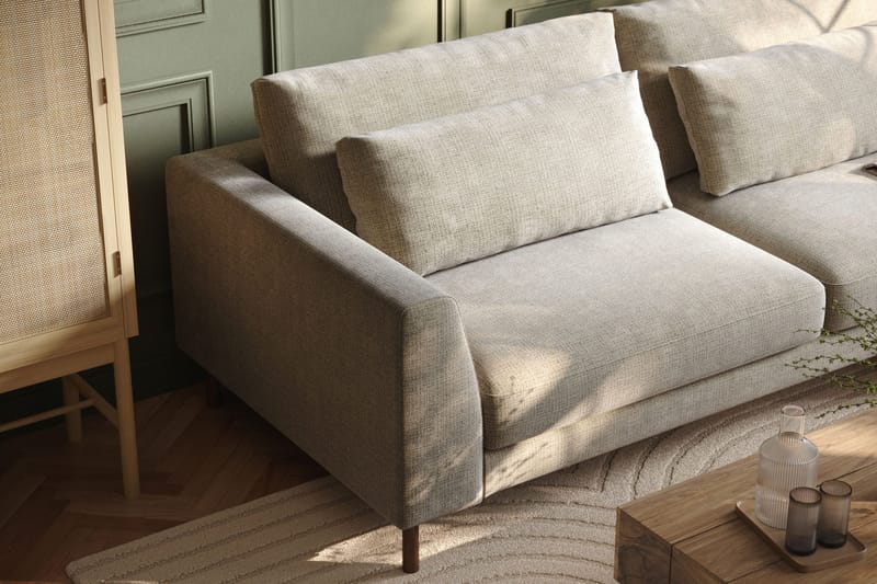 Florenz 3-sits Soffa i Chenille - Grå / Beige - Products - Möbler - Soffa - 3 sits soffa