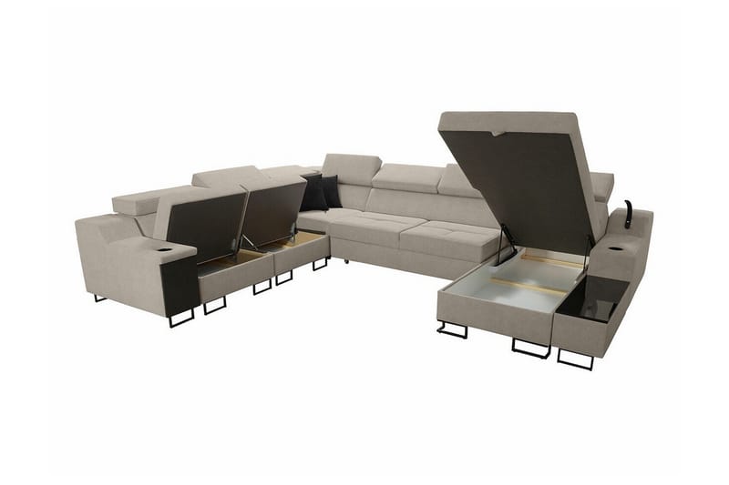 Galbally 5-sits Hörnsoffa Dark green - Products - Möbler - Soffa - Sammetssoffa