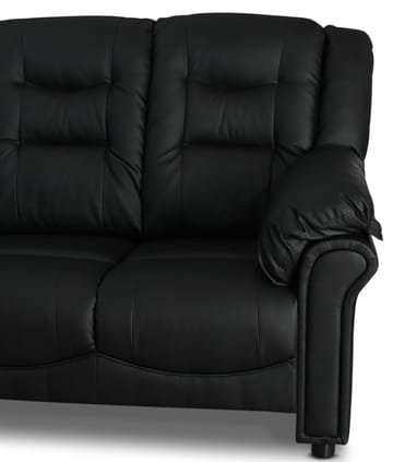 Hörnsoffa svart konstläder 5-sits - Peking - Svart - Products - Möbler - Soffa - Hörnsoffa