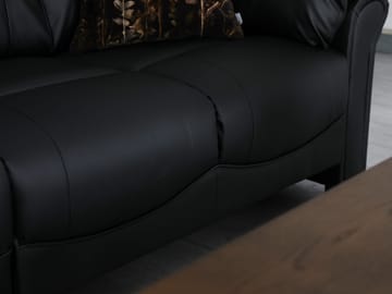 Hörnsoffa svart konstläder 5-sits - Peking - Svart - Products - Möbler - Soffa - Hörnsoffa