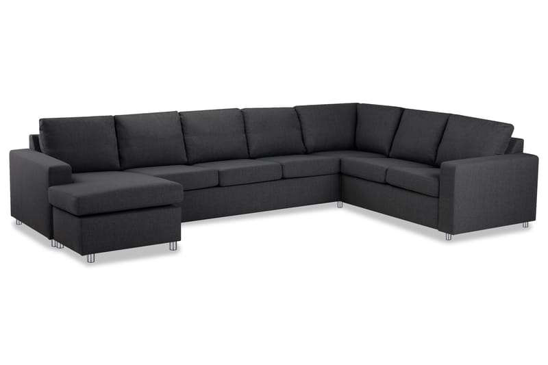 Crazy 6-sits Vänstervänd U-formad X-Large Hörnsoffa med divan i Tyg - Mörkgrå - Products - Möbler - Soffa - Hörnsoffa - Hörnsoffa med divan