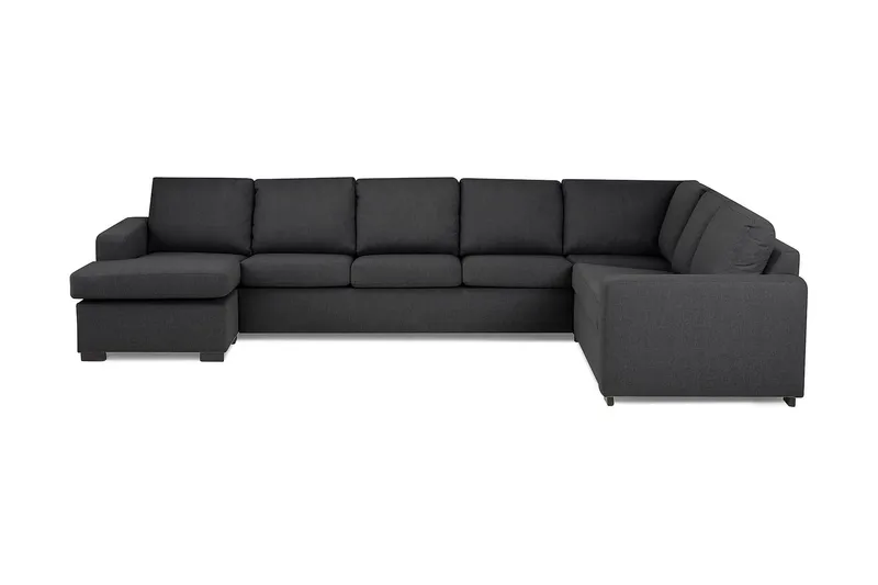 Crazy 6-sits Vänstervänd U-formad X-Large Hörnsoffa med divan i Tyg - Mörkgrå - Products - Möbler - Soffa - Hörnsoffa - Hörnsoffa med divan
