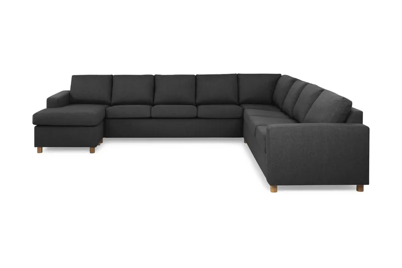 Crazy 7-sits Vändbar U-formad XX-Large Hörnsoffa med divan i Tyg - Mörkgrå / Antracit - Products - Möbler - Soffa - Hörnsoffa - Hörnsoffa med divan
